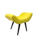 Ficha técnica e caractérísticas do produto Puff Decorativo Elegance Courino Amarelo