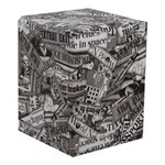 Ficha técnica e caractérísticas do produto Puff Quadrado Cubo Pop Couro Sintético Americano Stay Puff - Bege