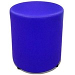Ficha técnica e caractérísticas do produto Puff Round Madeira Corano Royal - Markine Mobilier - Azul Royal