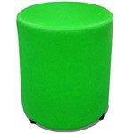 Ficha técnica e caractérísticas do produto Puff Round Madeira Corano Verde - Markine Mobilier - Verde