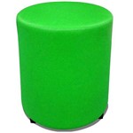 Ficha técnica e caractérísticas do produto Puff Round Madeira Corano Verde - Markine Mobilier