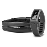 Ficha técnica e caractérísticas do produto Pulseira Inteligente VivoFit Garmin com Transmissor Cardíaco 1225-35 - Cinza - Garmin