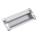 Puxador Concha de Embutir Alumínio Escovado/fosco 128mm