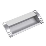Puxador Concha de Embutir Alumínio Escovado/fosco 352mm