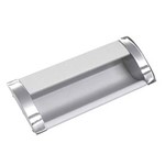 Ficha técnica e caractérísticas do produto Puxador Concha de Embutir Alumínio Escovado/fosco 352mm