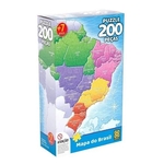 Ficha técnica e caractérísticas do produto Puzzle 200 peças Mapa do Brasil - Grow