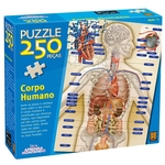 Ficha técnica e caractérísticas do produto Puzzle 250 Corpo Humano Grow Quebra Cabeças Jogos