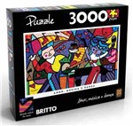 Ficha técnica e caractérísticas do produto Puzzle Quebra Cabeça Grow 3000p Romero Britto Amor, Musica,
