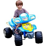 Quadriciclo Infantil 12v Azul Brink Mini Moto Brink Mais