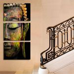 Ficha técnica e caractérísticas do produto Quadro 120x60cm Buda Colorido Decorativo Interiores Em Canvas Qualidade de Galeria de Arte