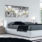 Ficha técnica e caractérísticas do produto Quadro 60x120cm Canvas Orquídea Silver Luxury Decorativo