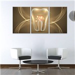 Quadro 60x120cm Decorativo Dente Odonto Clínica Dentista Decorativo Interiores - Oppen House