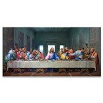 Quadro a Santa Ceia Leonardo da Vinci para Sala Jantar Tela Tecido Canvas - em Canvas Qualidade de Galeria de Arte