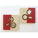 Ficha técnica e caractérísticas do produto Quadro Abstrato Decorativo - 40x40cm - Vermelho