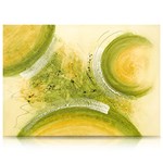 Quadro Abstrato Verde Acrílico S/ Painel 70x100cm - Uniart