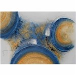 Ficha técnica e caractérísticas do produto Quadro Artesanal com Textura Abstrato II Azul 70x100 Uniart