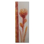 Ficha técnica e caractérísticas do produto Quadro Artesanal com Textura Crisantemo 20x60 Uniart - Branco|Vermelho|Bege