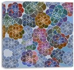 Ficha técnica e caractérísticas do produto Quadro Canvas para Quarto - Floral Geométrico 2