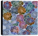 Ficha técnica e caractérísticas do produto Quadro Canvas para Sala - Floral Geométrico 2