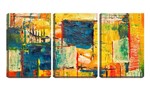 Ficha técnica e caractérísticas do produto Quadro Decorativo 55x110 Pinceladas na Tela Abstrato - Crie Life