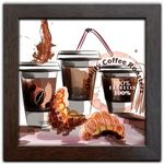Ficha técnica e caractérísticas do produto Quadro Decorativo c/ Moldura Tema Café Coffee Q-301