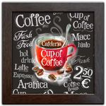 Ficha técnica e caractérísticas do produto Quadro Decorativo c/ Moldura Tema Café Coffee Q-306