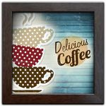 Ficha técnica e caractérísticas do produto Quadro Decorativo c/ Moldura Tema Café Coffee Q-308