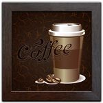 Ficha técnica e caractérísticas do produto Quadro Decorativo c/ Moldura Tema Café Coffee Q-368