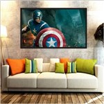 Ficha técnica e caractérísticas do produto Quadro Decorativo Capitão América Avengers os Vingadores