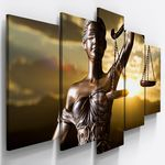 Ficha técnica e caractérísticas do produto Quadro Decorativo Deusa Justiça Direito Escritorio Advocacia