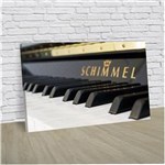 Ficha técnica e caractérísticas do produto Quadro Decorativo Piano Teclado em Tecido 60x40