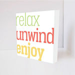 Ficha técnica e caractérísticas do produto Quadro Decorativo - Relax Unwind Enjoy - Tag 16x16