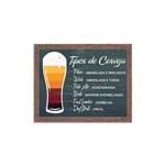Ficha técnica e caractérísticas do produto Quadro Decorativo Tipos de Cerveja Madeira - Grande