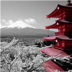 Ficha técnica e caractérísticas do produto Quadro Japão Impressão Digital 30x30 Cm Vermelho Uniart - Única