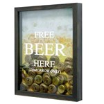 Ficha técnica e caractérísticas do produto Quadro Kapos Porta Tampinhas Beer Betume