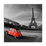 Ficha técnica e caractérísticas do produto Quadro Paris Carro Uniart Vermelho & Cinza 30x30cm