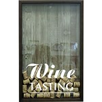 Quadro Porta Rolhas de Vinho Wine Tasting 17x27x4cm Betume - Kapos