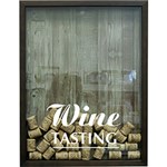 Quadro Porta Rolhas de Vinho Wine Tasting 22x27x4cm Betume - Kapos