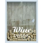 Ficha técnica e caractérísticas do produto Quadro Porta Rolhas de Vinho Wine Tasting 22x27x4cm Branco - Kapos