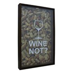 Ficha técnica e caractérísticas do produto Quadro Porta Rolhas Wine Not? 30x50 Natural - Bege