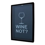 Ficha técnica e caractérísticas do produto Quadro Porta Rolhas Wine Not? 30x50 - Preto