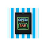 Ficha técnica e caractérísticas do produto Quadro Porta Tampa em Madeira Open Bar 24 Horas 28x38cm Preto