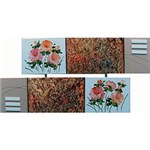 Ficha técnica e caractérísticas do produto Quadro Rosas Artesanal (130x60x4cm) Uniart
