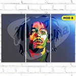 Ficha técnica e caractérísticas do produto Quadro Triplo Decorativo - Bob Marley - Modelo B
