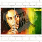 Ficha técnica e caractérísticas do produto Quadro Triplo Decorativo - Bob Marley - Modelo e