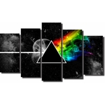 Ficha técnica e caractérísticas do produto Quadros Decorativos Pink Floyd 5 Peças