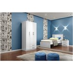 Ficha técnica e caractérísticas do produto Quarto Completo Juvenil 3 Peças Henn - BRANCO