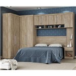 Ficha técnica e caractérísticas do produto Quarto Modulado Casal Módena 6 Peças Composição 6 Demóbile Nogal Touch
