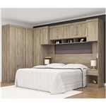Ficha técnica e caractérísticas do produto Quarto Modulado Casal Módena 7 Peças Composição 2 Demóbile - MARROM CHOCOLATE