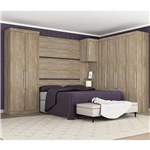 Ficha técnica e caractérísticas do produto Quarto Modulado Casal Módena 8 Peças Composição 7 Demóbile Nogal Touch - Demobile